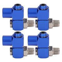 4Pcs 1/4in NPT ing Air Fitting Hose Connector 360° Rotating Pneumatic Tool Adapter 150PSI Air Hose Connector