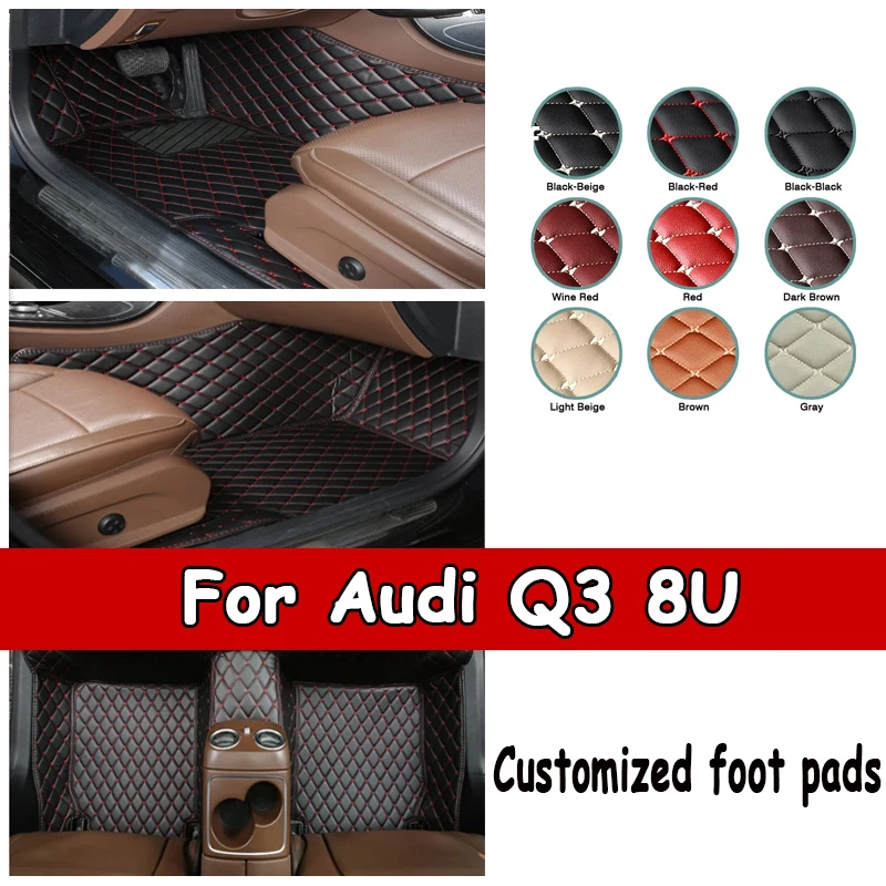 

Авто Кожаные Ковры Для Audi Q3 8U 2018 2017 2016 2015 2014 2013 2012 Автомобильные Коврики Аксессуары Украшения Водонепроницаемая Защита