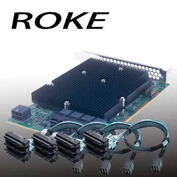 LSI SAS HBA 버스 어댑터 카드, IT 모드, 4 x SFF-8643-8482 SAS 케이블, 9300-16I, 12 GB/S
