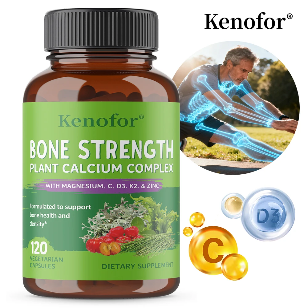 

Calcium Capsules-Organic Calcium for Strong Bones,Magnesium,Vitamins D3,and K2 To Support Bone Health and Promote Joint Mobility