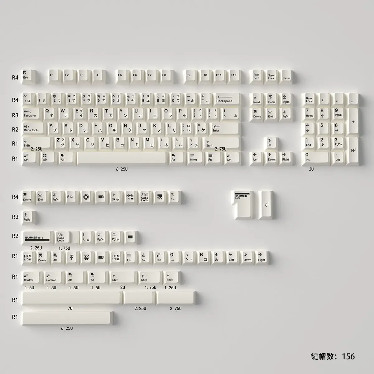 

Retro mechanical keyboard keycaps 156PBT hot sublimation full set of original factory height adaptation 61/65/75/87, etc