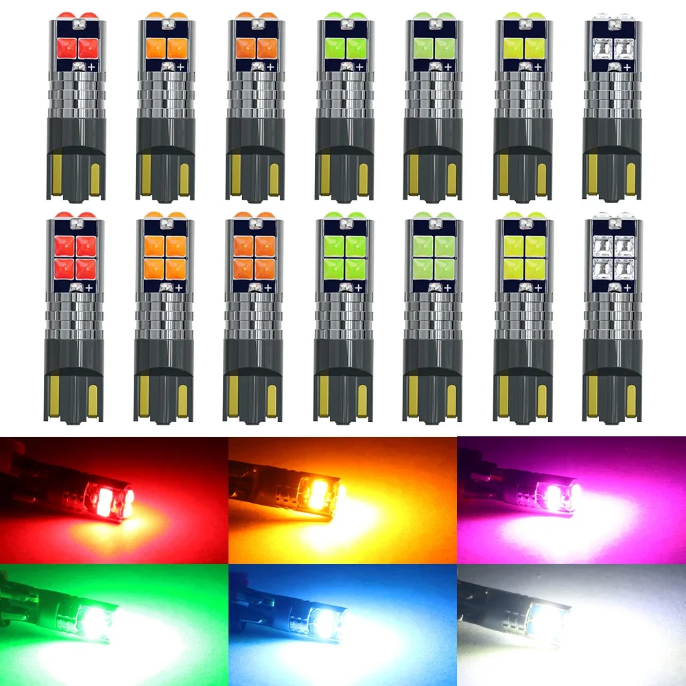 4PCS W5W 168 T10 Canbus Car LED Light Replace Bulb 3D 3030 6/10SMD For Car Marker Light Parking Reading DRL Lamp 12V 6000K White