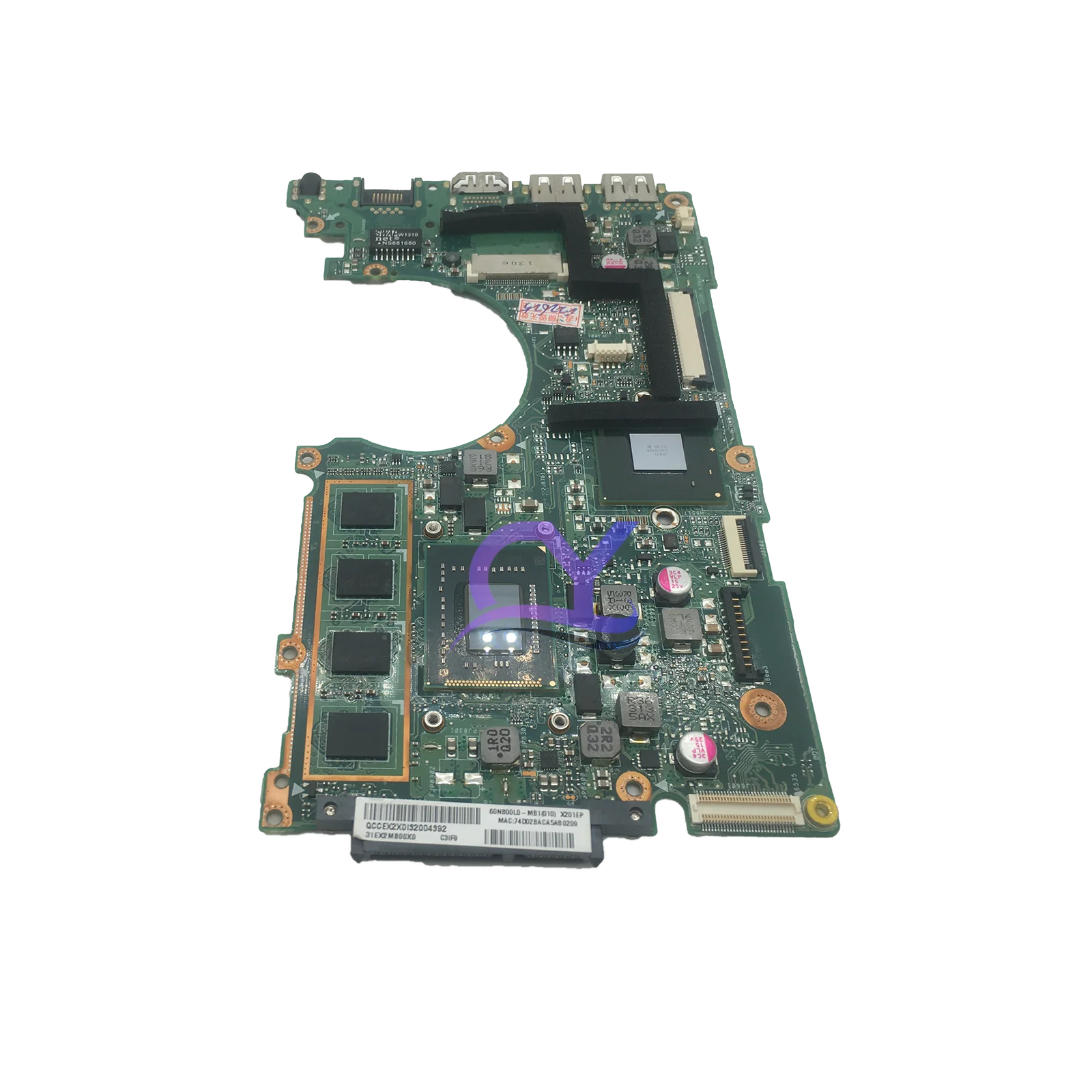 Imagem -05 - Placa-mãe Portátil para Asus Mainboard 2gb Ram 4gb Rom X201e S200e X201ep X201ev 847 987 1007u i3 i5 i7