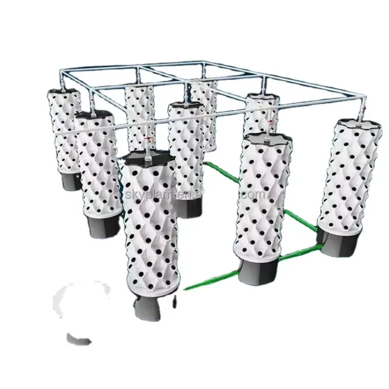 New agricultural greenhouse rotary aeroponic Tower garden hydroponic system vertical framing