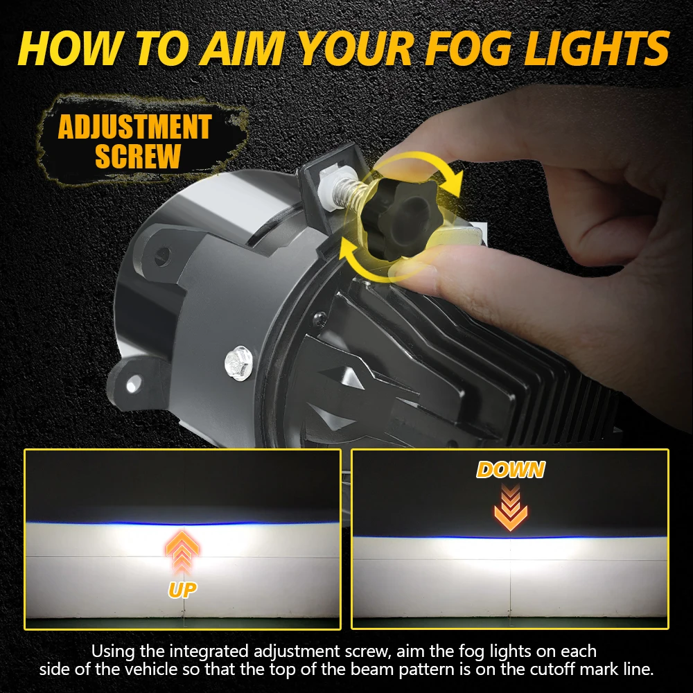 

3 Inch Bi LED Fog Lights Double Hyperboloid for Lexus IS350 2014-2016 LED Car Fog Lamps H11 Plug