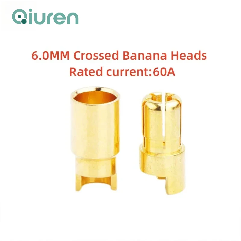 10PCS Amass GC6010 6.0mm Male and Female Gold-Plated Banana Plugs Pure Copper Model Accessories RC Model Connectors
