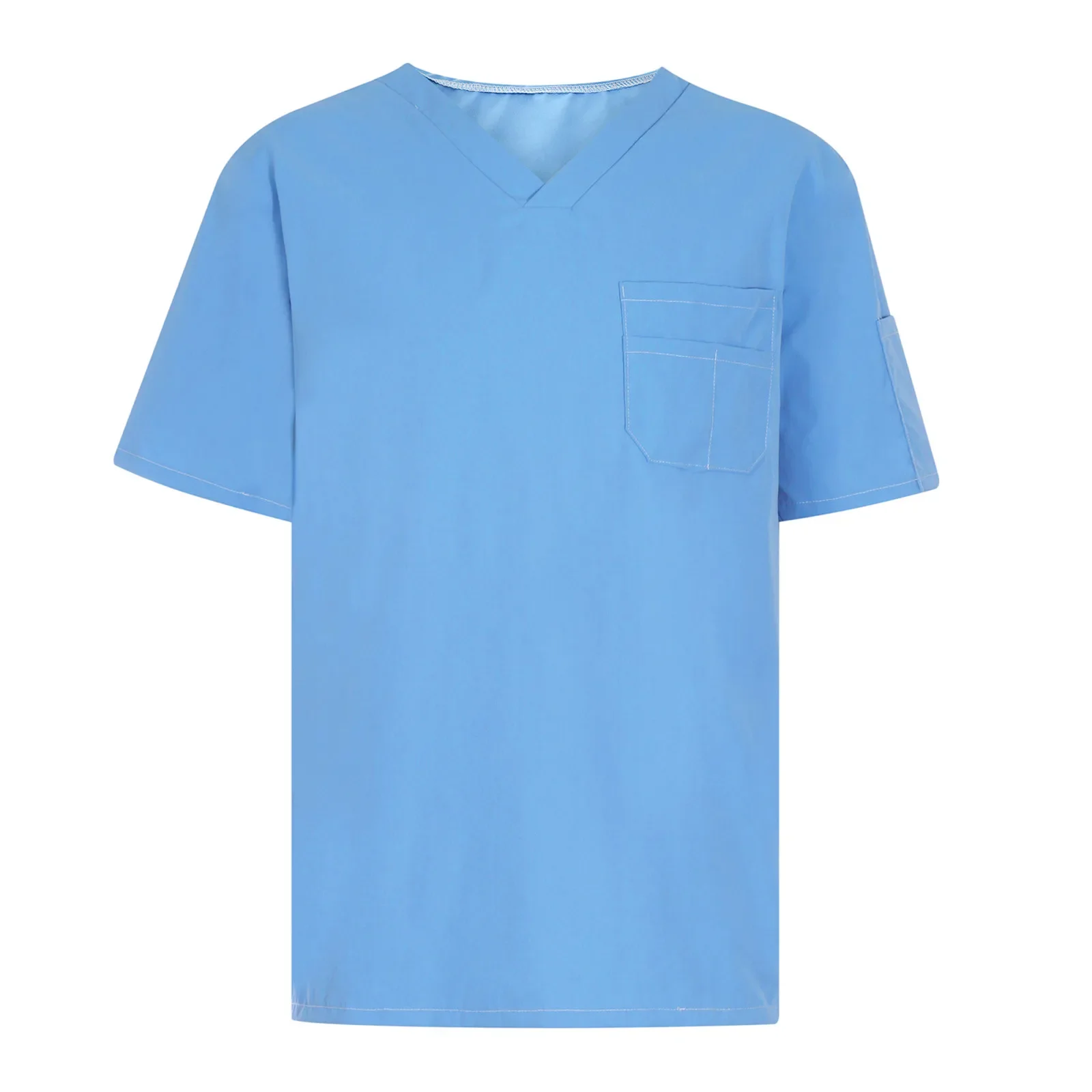 Camisa de manga corta para hombre, uniforme de Hospital, Tops de cuidador, blusa para clínica sanitaria, camiseta de trabajo para enfermera, ropa de trabajo médica para enfermería