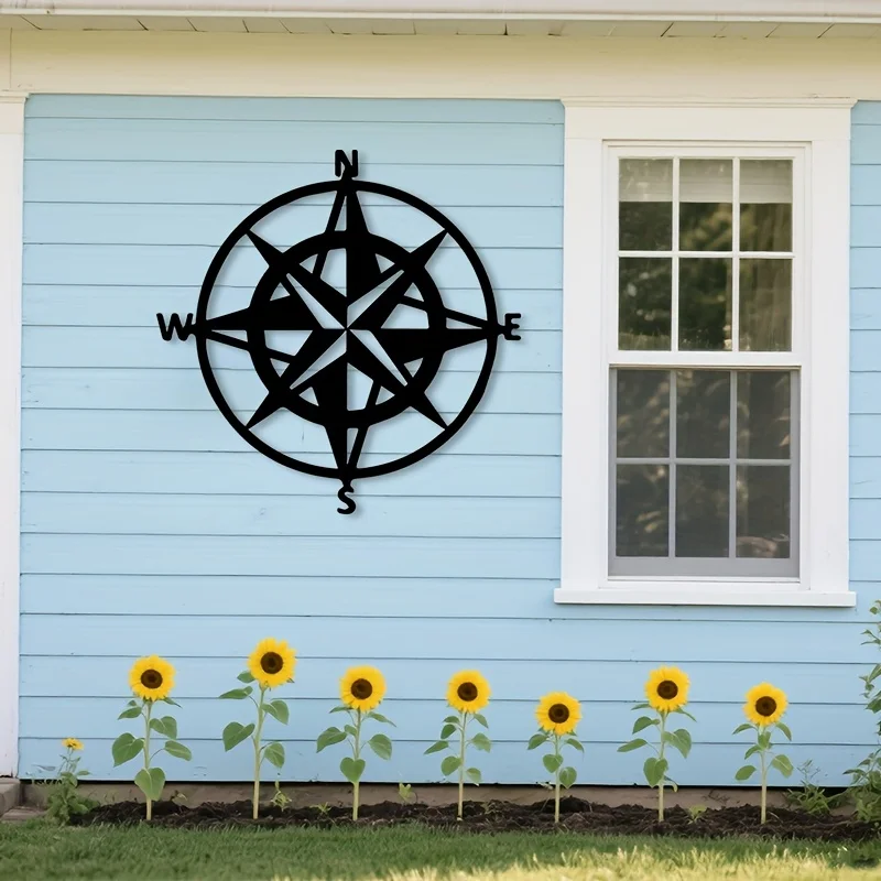 

Металлическое настенное панно «Морской компас» для гаража и улицы