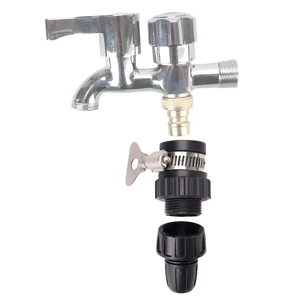 2pcs Quick Connect Water Faucet Adapter Multi-functional Universal Tap Connector Leak-Proof Hose Fitting Adapter Car Washing