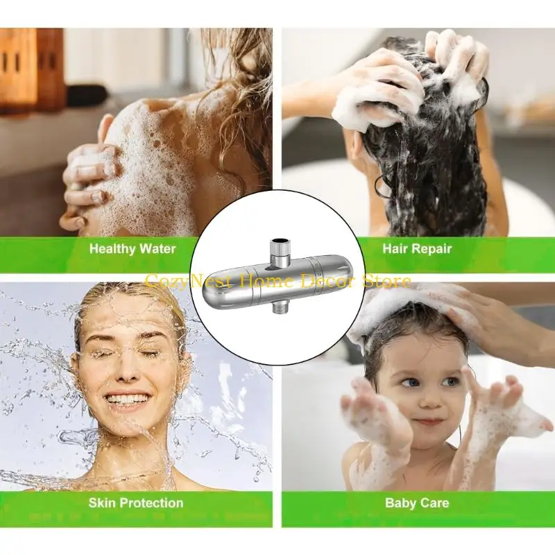 92MF High Output Multi-Stage Shower Filter Stainless Steels Shower Head Water Filter Enhances Water Quality For Smooth Skin