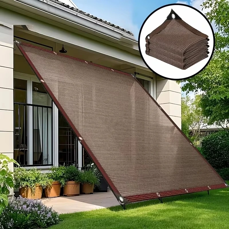 Sunshade Cloth, Garden Privacy Screen with Reinforced Eyelets, Durable Sun Protection Mesh Fabric, Suitable for Patio Plants