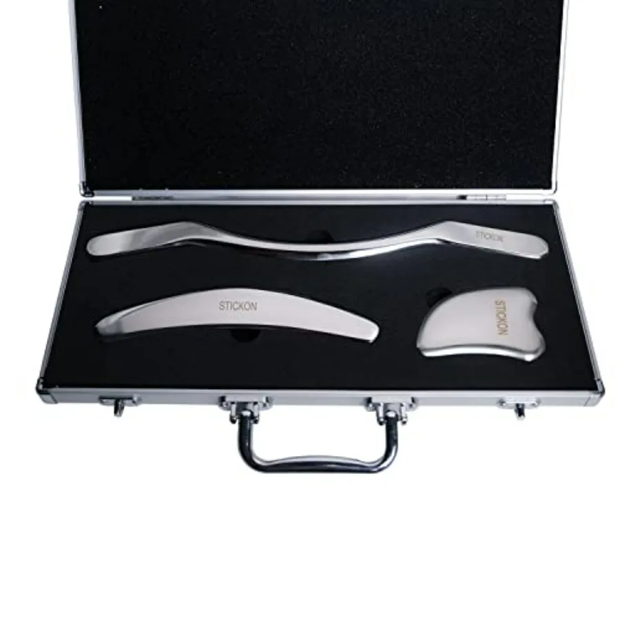 Stainless Steel Gua Sha Muscle Scraper Tools Set Massage Scraping Tool for Soft Tissue Mobilization IASTM Tools TaoJ Shape Silv