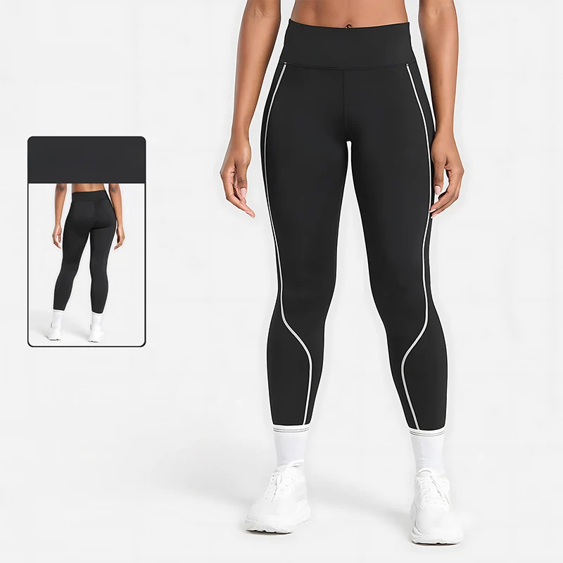 جديد مخطط الصالة الرياضية التدريب طماق النساء ربيع الخريف تمتد الدراجات الرياضة اليوغا طماق جديد شيك الدانتيل متابعة البطن التحكم الجوارب #1