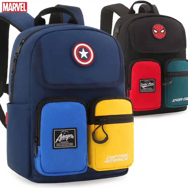 

Рюкзак с героями мультфильмов Диснея для девочек «Капитан Америка», сумка для обеда, сумка с изображением Эльзы, подарочная сумка для девочек и мальчиков, подарок для школьников