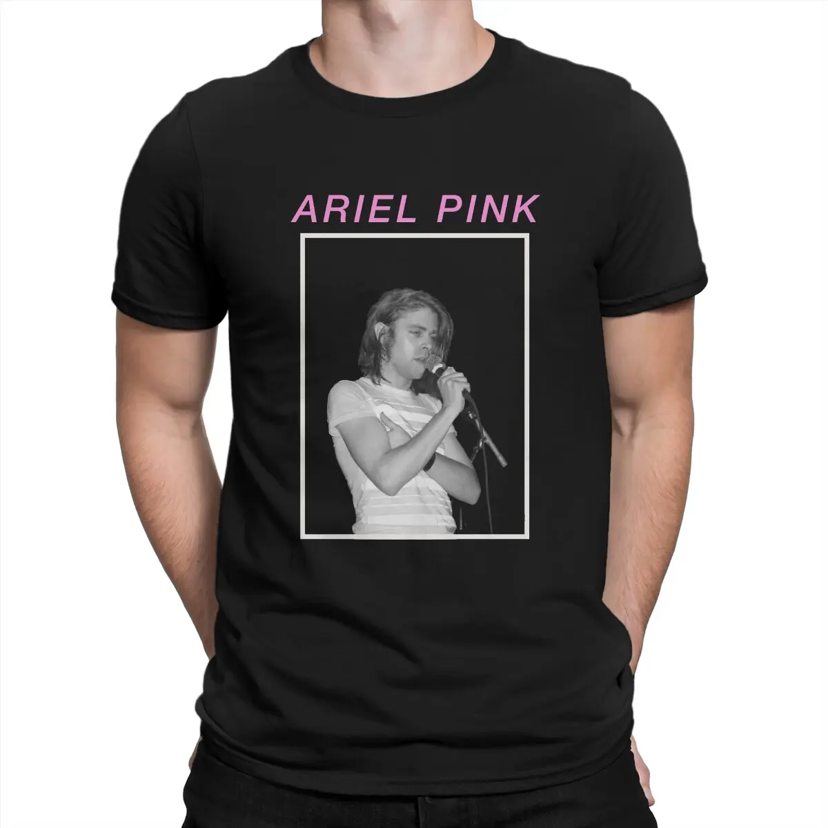 Rocker Singer T Shirts Men's  100% Cotton Awesome T-Shirt Round Neck A-Ariel Pink Tees Short Sleeve Clothing Graphic Printed