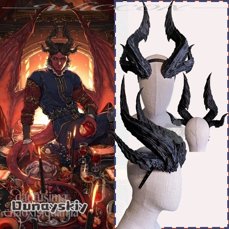 

Косплей-аксессуары Dream ZS*/Raphael: 3D-рога из полимолочной кислоты, фурри-головной убор в виде дракона-демона для Хэллоуина