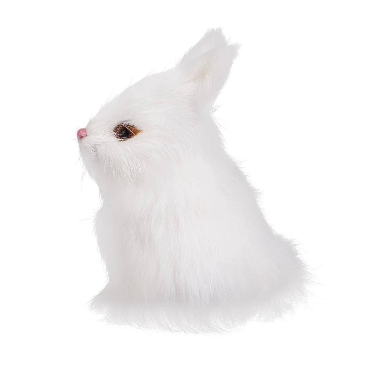 

White Easter Simulate Rabbit Lifelike Mini Rabbit Desktop Decoration Easter Kids Gift Spring Festival Party Props