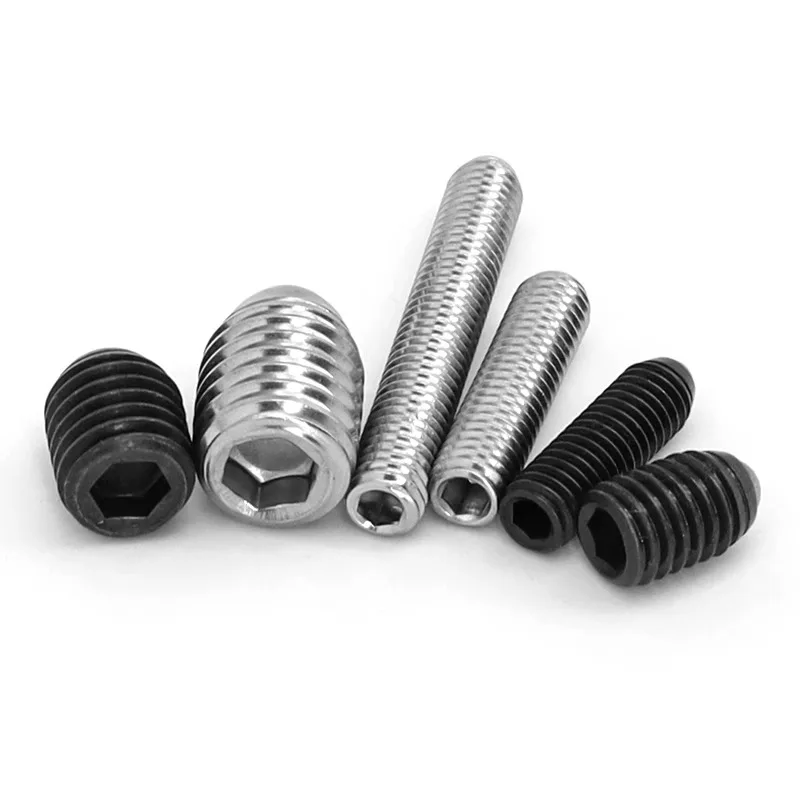 304 Stainless Steel Ball Plunger Spring Screw Set Screws Motion Hex Socket Position M3-M16 Fastener with Steel Ball Bearing Tip