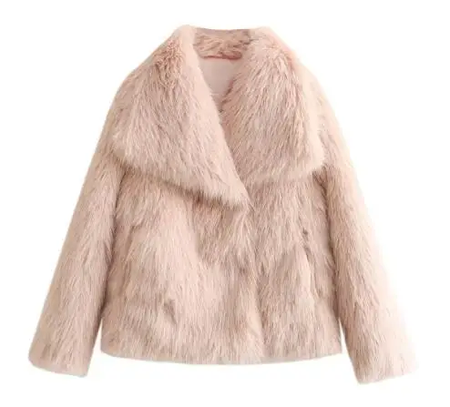 Luxury Fluffy Faux Fur Jacket Coat Women Oversize Long Sleeve Lapel Plush Overcoat 2024 Winter Chic Lady Thicken Warm Outwear