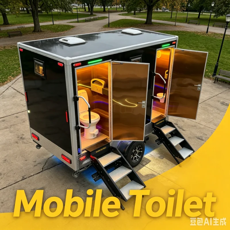 

Factory Direct Sale 1 Station Restroom Trailer Solar Powered Odorless Comfort Station For Outdoor Wedding Events Wholesale