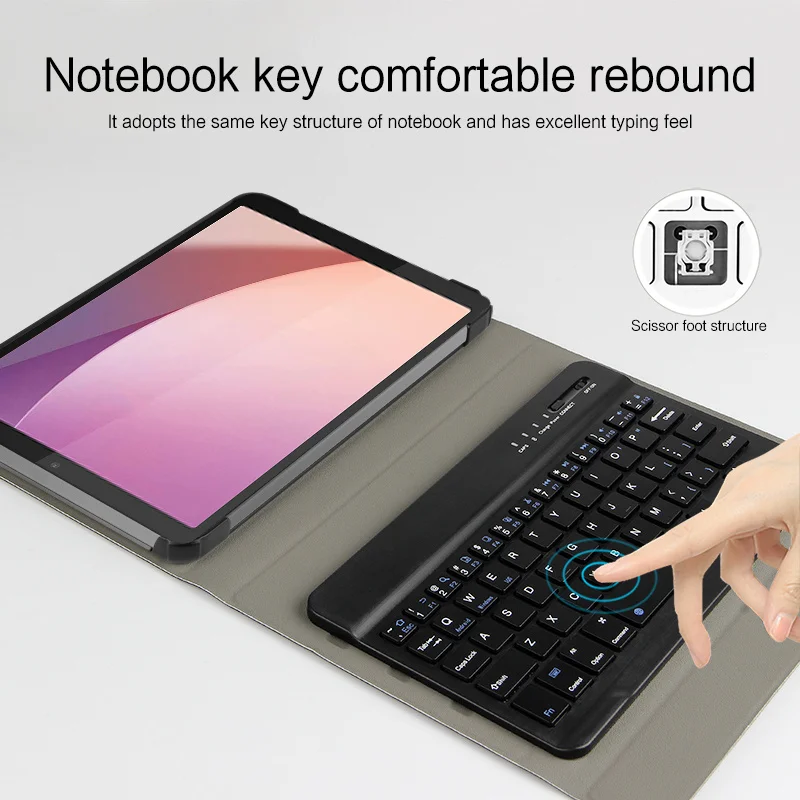 Imagem -06 - Teclado sem Fio para Lenovo Tab m8 4th Gen Tb300xu Tb-300fu Case para Funda Lenovo Tab m8 Gen Magnética Tablet Capa Case de