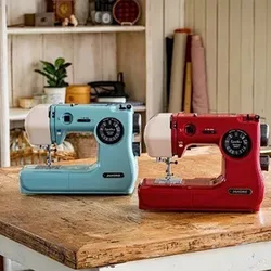 Portable Sewing Machine Mold Mini Electric Household Crafting Mending Overlock 12 Stitches Miniature Desk Ornaments