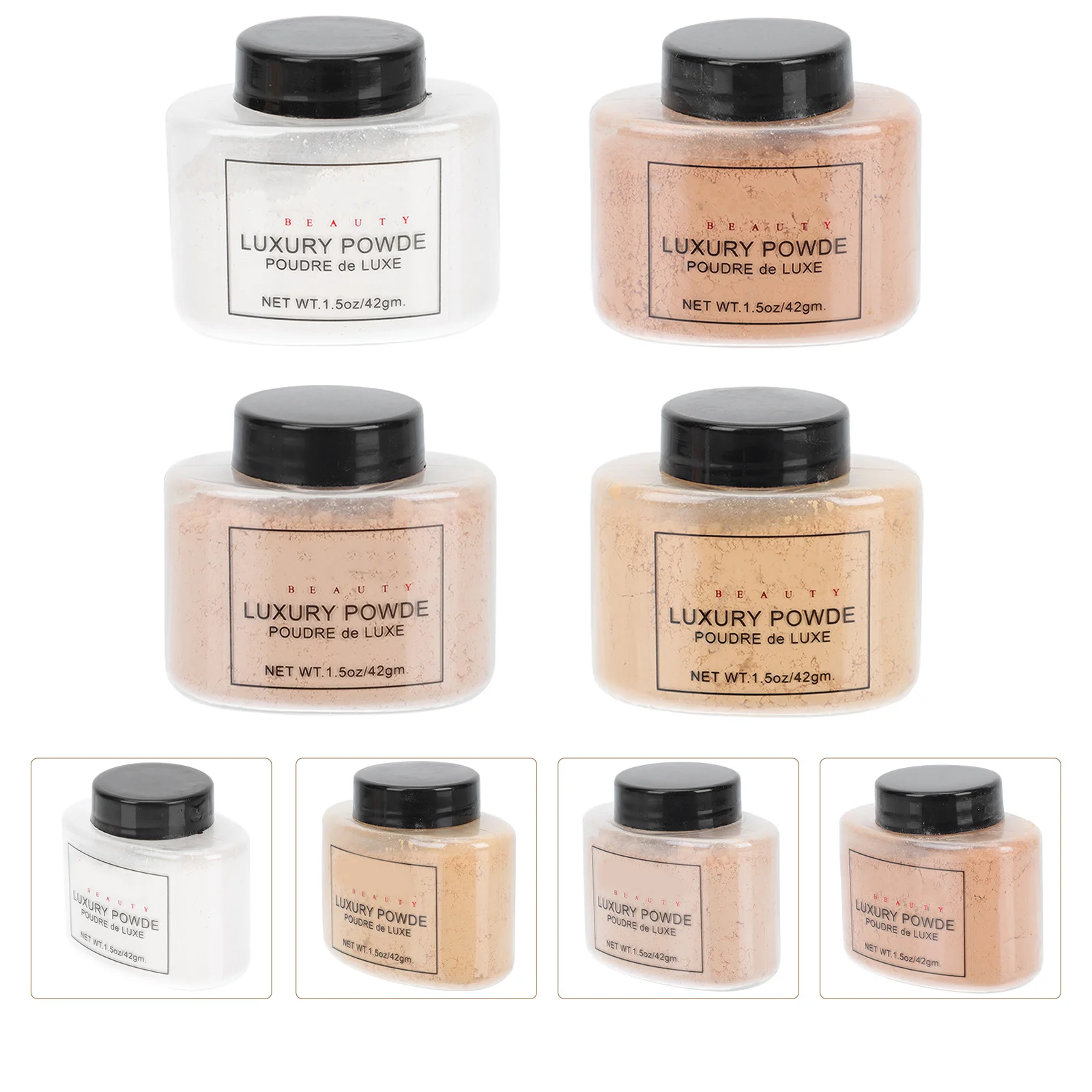 Polvo suelto con control de aceite para maquillaje duradero, acabado brillante, polvo facial ligero no comedógeno para todo tipo de piel