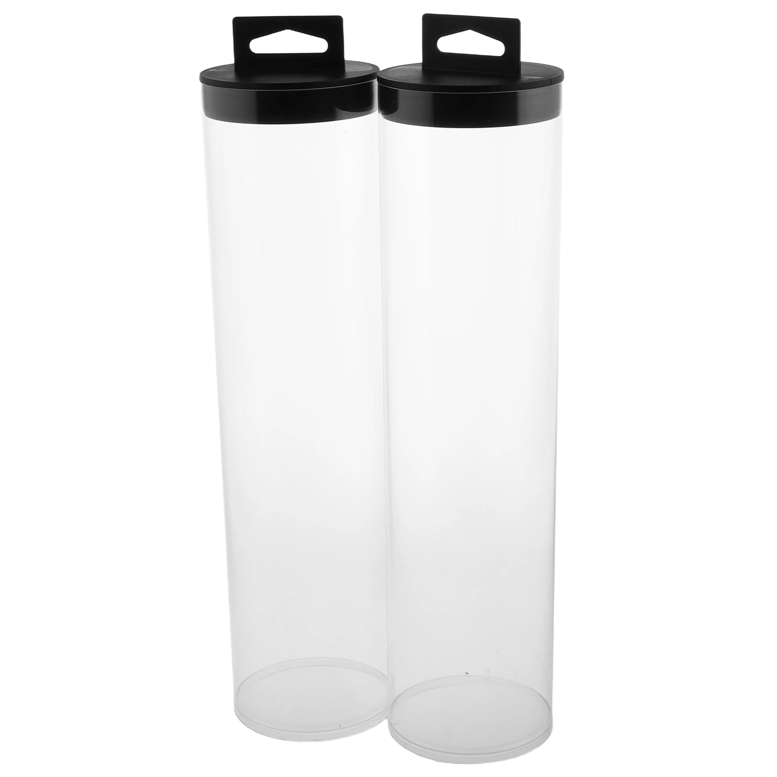 

2Pcs Ball Storage Box Cylindrical Clear Plastic Container Tennis Pickleball Display Portable Sports Ball Organizer Case for Home