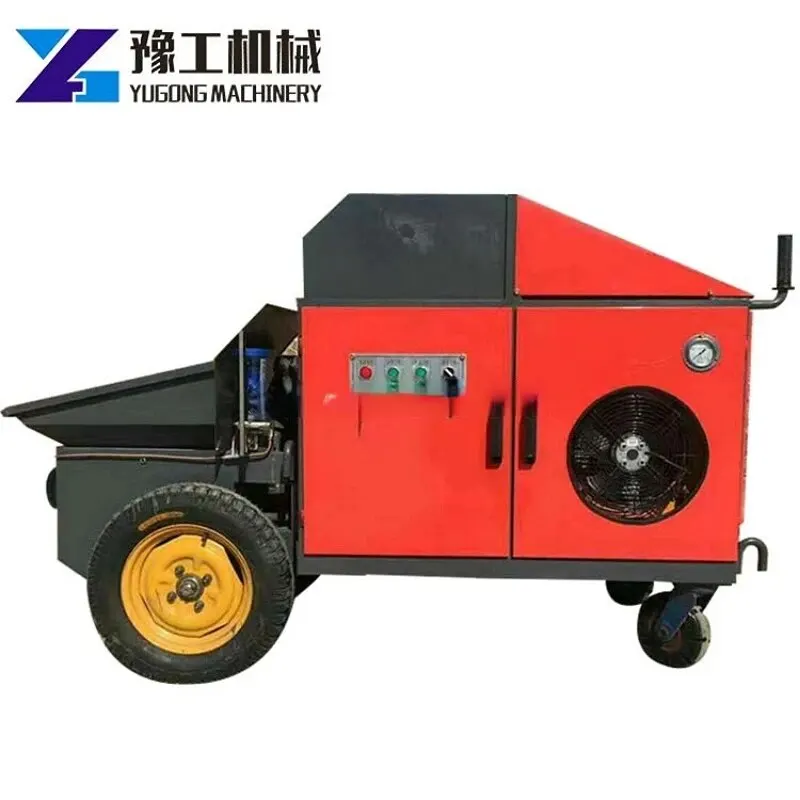 YUGONG 6m3/h 15kw 15Mpa Construction Machinery Concrete Pumps High Quality Movable Mini Concrete Pump