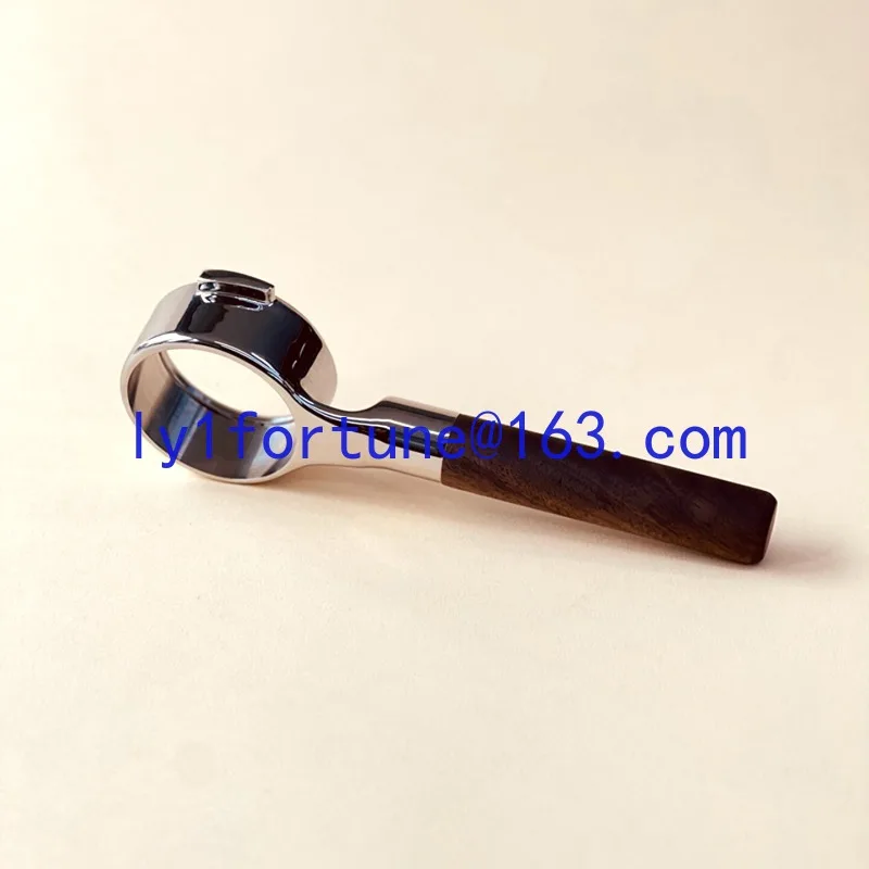 Suitable for bottomless coffee integrated handle coffee machine handle E61 universal 316 stainless steel walnut