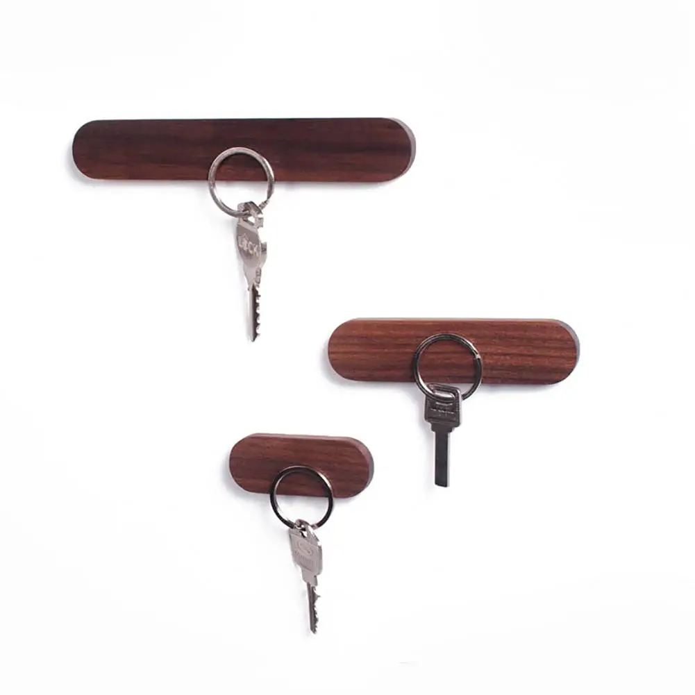 Key Rack Lightweight Key Holder Water-Resistant Wear Resistant  Fashion Black Walnut Key Magnet Hanger