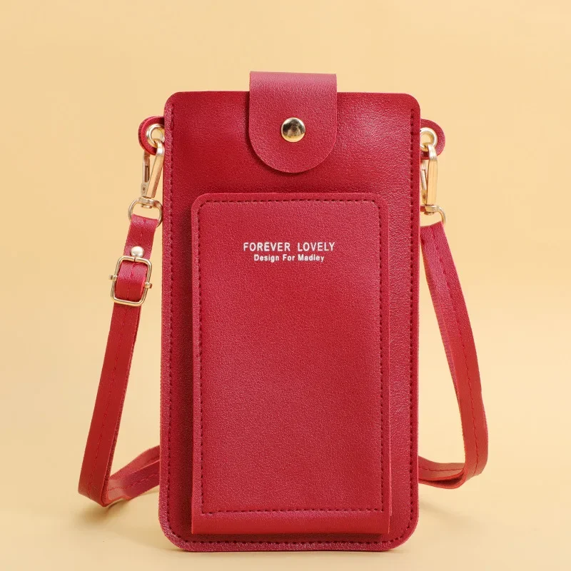 حقائب نسائية محافظ جلدية ناعمة شاشة تعمل باللمس محفظة الهاتف الخليوي Crossbody حزام الكتف حقيبة يد للإناث حقائب نسائية رخيصة