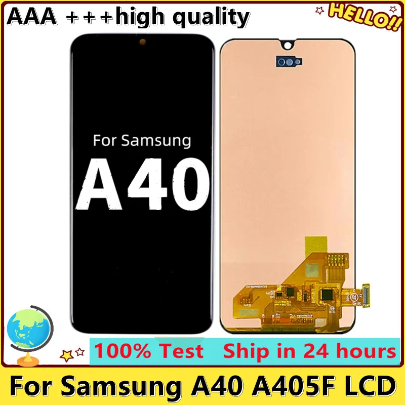 Tested Screen TFT For Samsung A40  A405 A405FN A405FM A405S LCD Screen Touch Display Digitizer Assembly with Repair Part