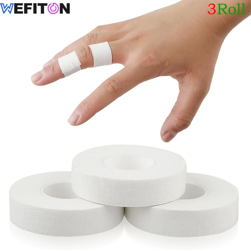 3Rolls Athletic Finger Tape Latex-Free - Sweat-Resistant for Rock Climbing,BJJ Jiu Jitsu - Sports Adhesive Bandage for Crossfit