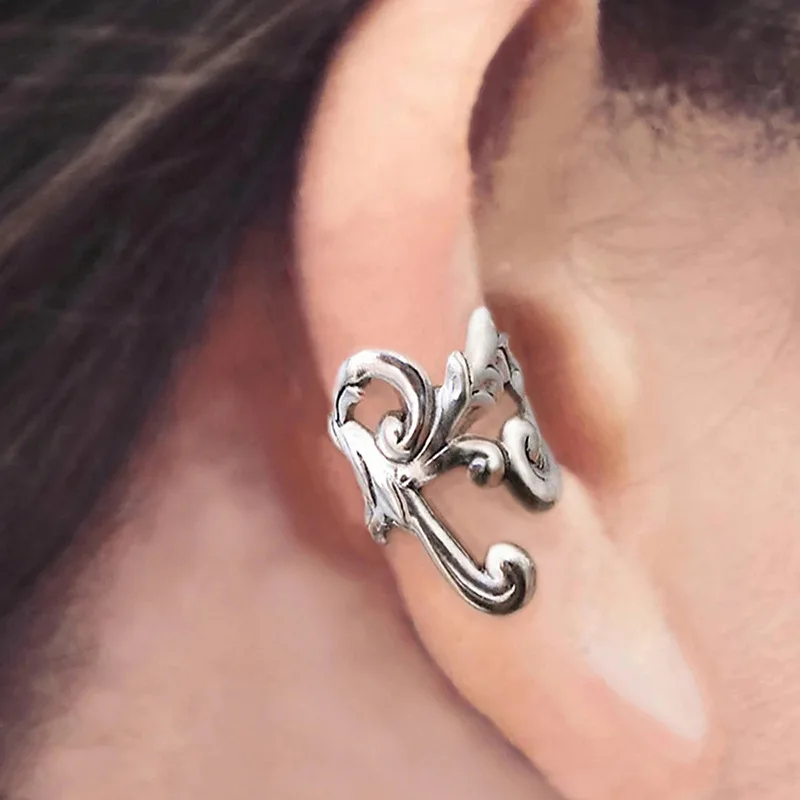 Pendientes de Clip de estilo étnico para mujer, joyería usable diaria, Piercing falso delicado para cartílago, accesorios de estilo Vintage, 2024