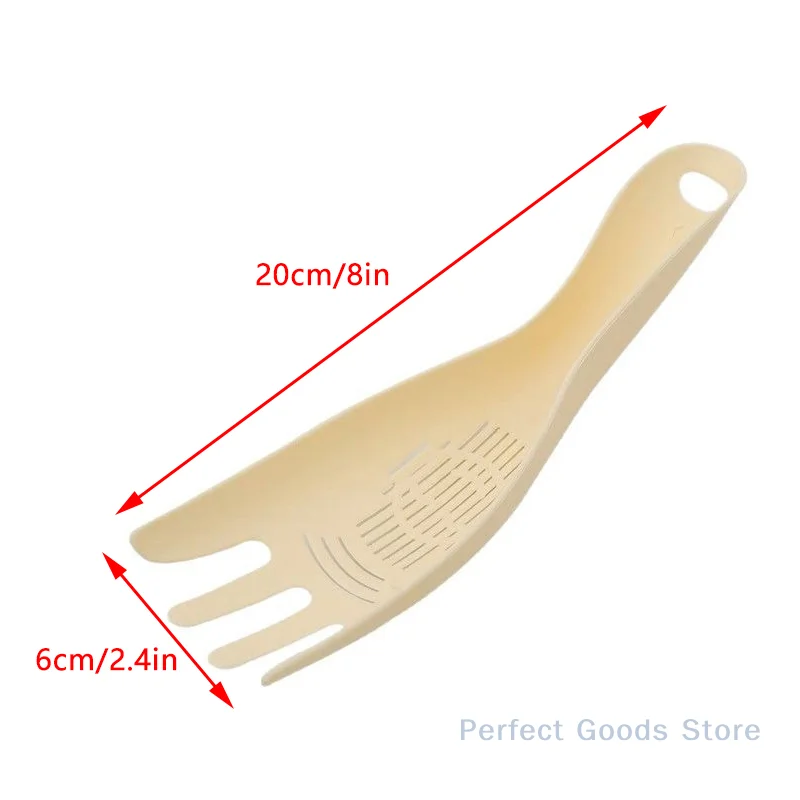 1Pcs Rice Sieve Spoon Kitchen Drain Colander With Handles Rice Bowl Strainer White Rice Washing Tools Sink Drain Household Tools