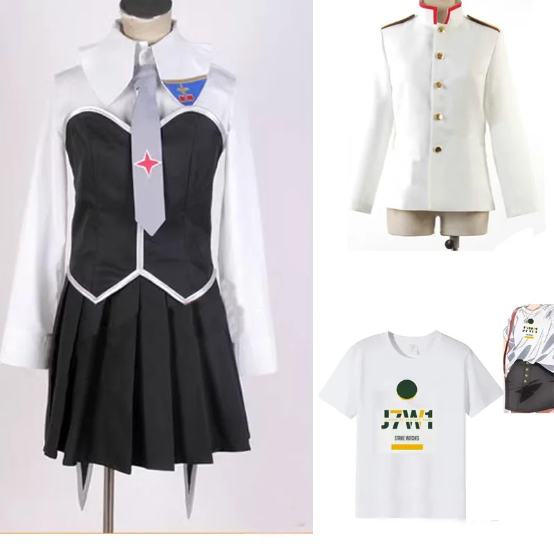 New Anime Cos STRIKE Sanya V.Litvyak hoodie Cosplay Miyafuji Yoshika t-shirt costume  cotton Sweater Jacket