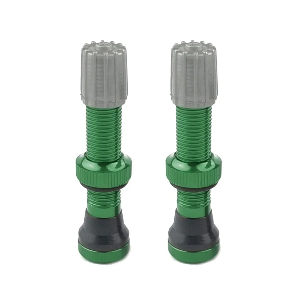 2 Pcs Bicycle Tubeless Tyre Valve AV Ultralight Aluminum Alloy Cycling Bike Tubeless Nipple Brass Core Valve Tool Accessories