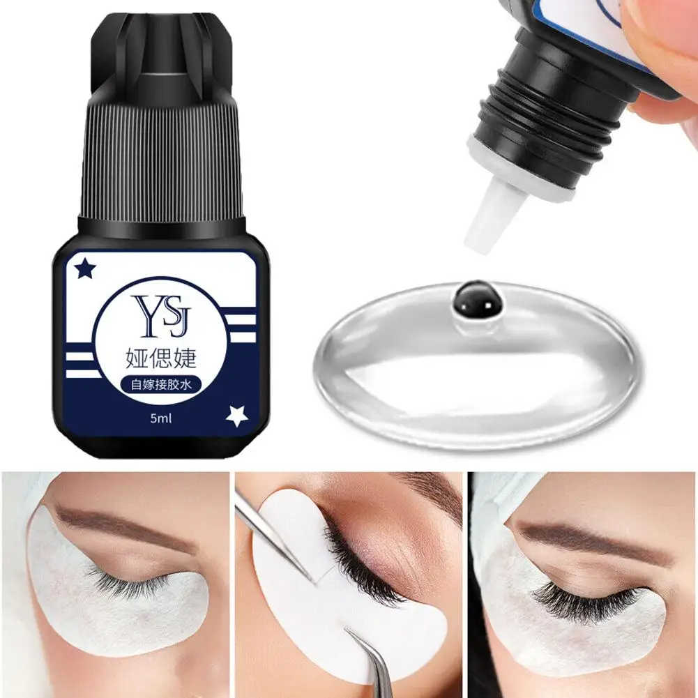 5ml Eyelashes Extension Glue Long Lasting Grafting Lashes Glue Quick Drying Adhesive Black Glue No Irritant Makeup Tool