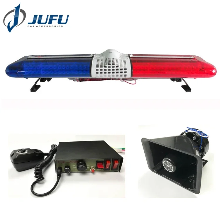 47 inch 12V 24V 144W ambulance lights and siren roof car truck LED warning light bar ans siren radio