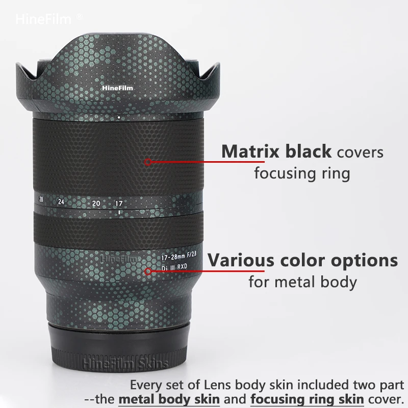 Tamron-calcomanía de lente sony para Tamron, 17-28mm, f/2,8, Di III, RXD, pegatina Premium, 17-28, película de cubierta, tamron 1728, piel