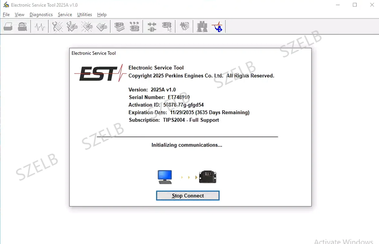 Picture 3: Perkins EST 2025A V1.0 Engines and Generators Diagnostic Software 1PC Installation Service