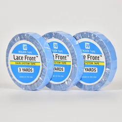 1/2/3 Roll 3 Yards*0.8 CM Super Hair Blue Tape Double-Sided Adhesive Tape for Hair Extension/Lace Wig/Toupee