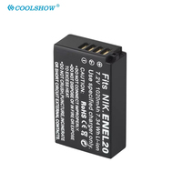 EN-EL20 ENEL20 Battery for NIKON 1 J1 J2 J3 S1 AW1 Coolpix A PM006 S S1 en el20 1020mAh Camera Accessories Bateria