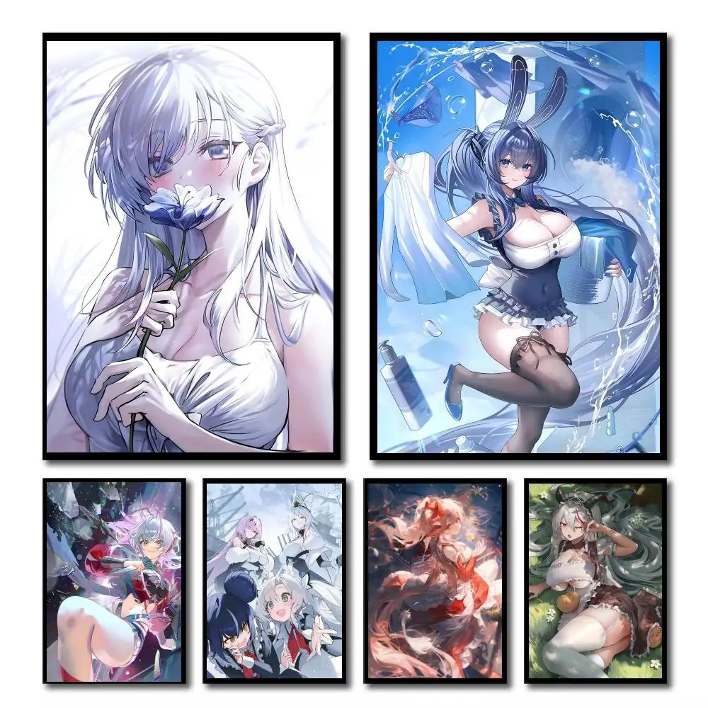 Anime Game Azur Lane Manga Posters HD Print Vintage Wall Art Decor for Home Study Room