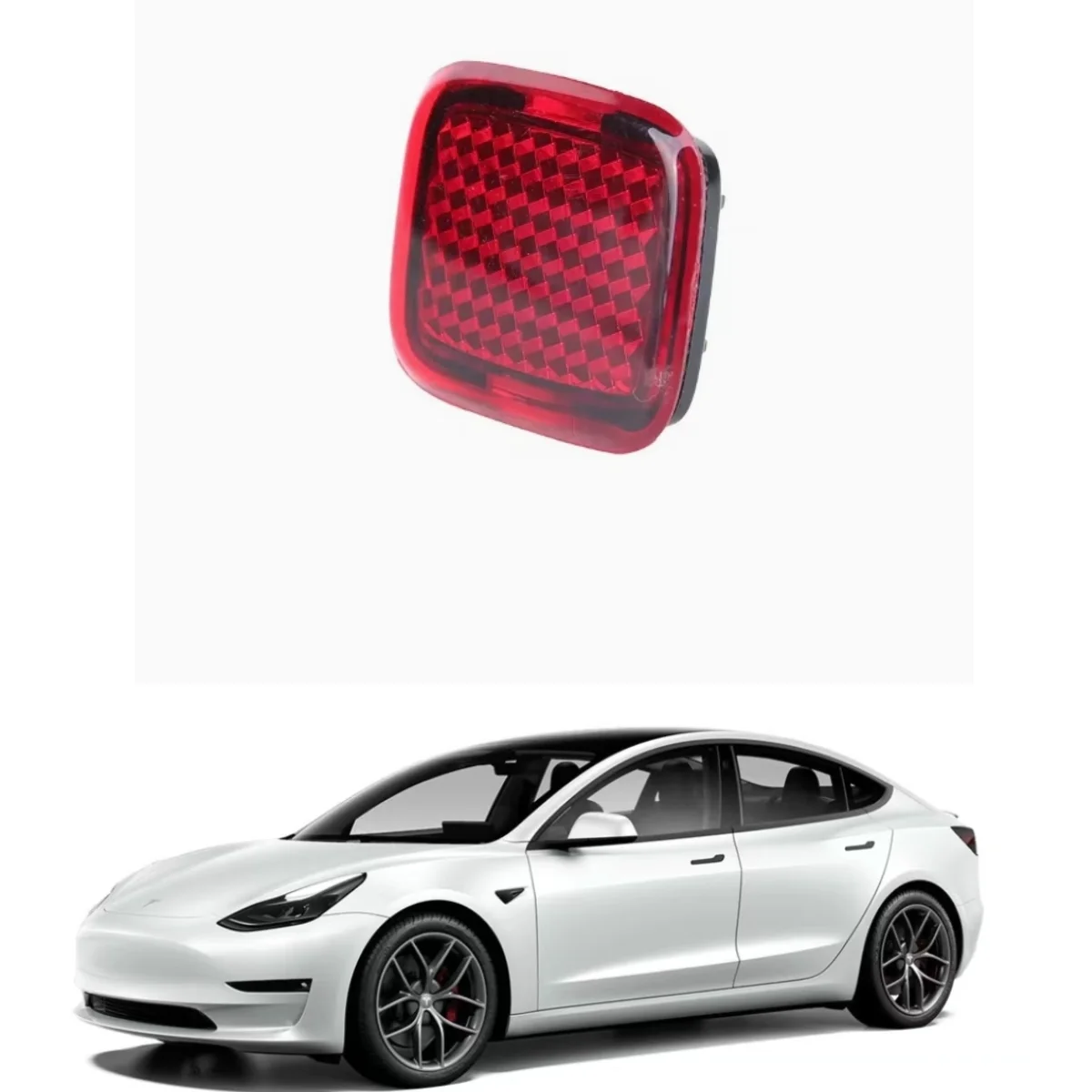 

Suitable for Tesla car model 3 model Y door screw door panel reflective light block red decorative cover 1085105-00-E