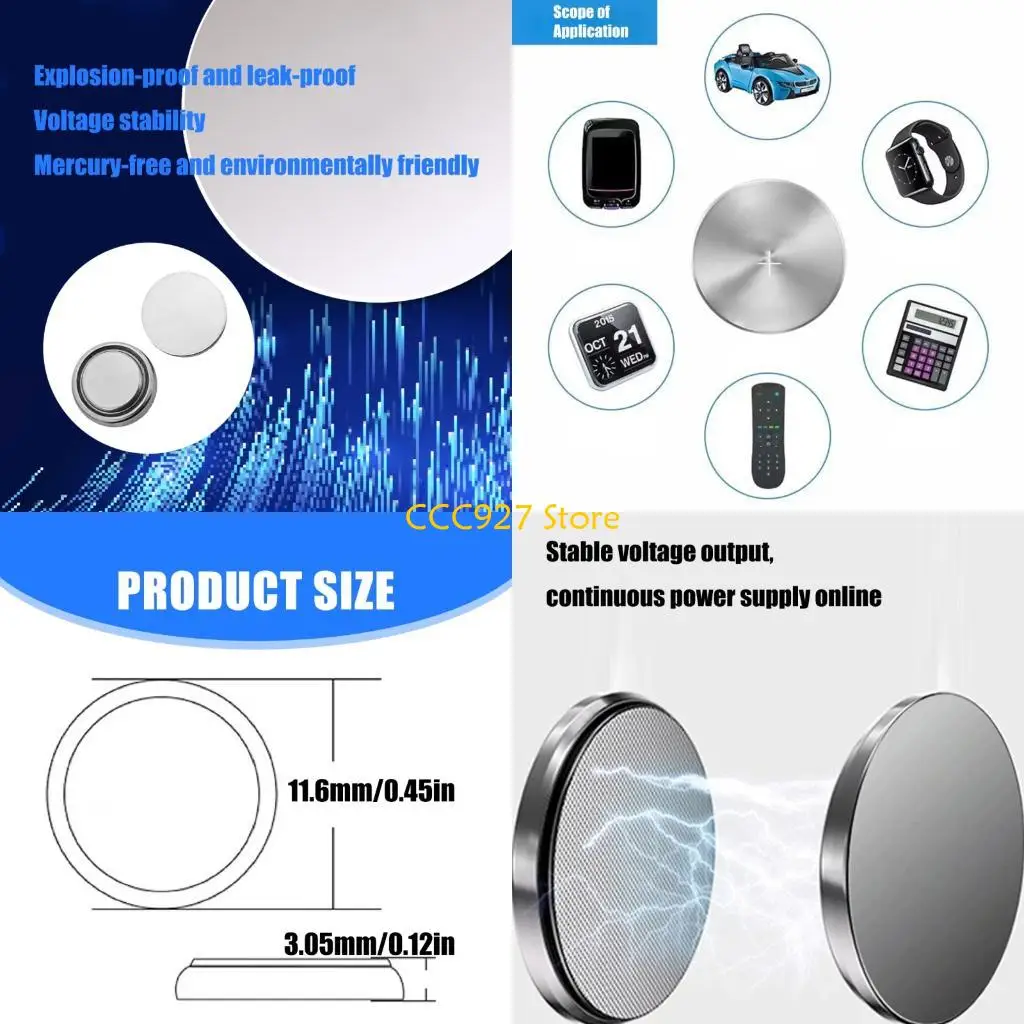 

B03F 10PCS AG10 Button Cell 189 389 390 LR1130 LR54 Button Battery For Watch Car Remote Control Electric Toy Accessories