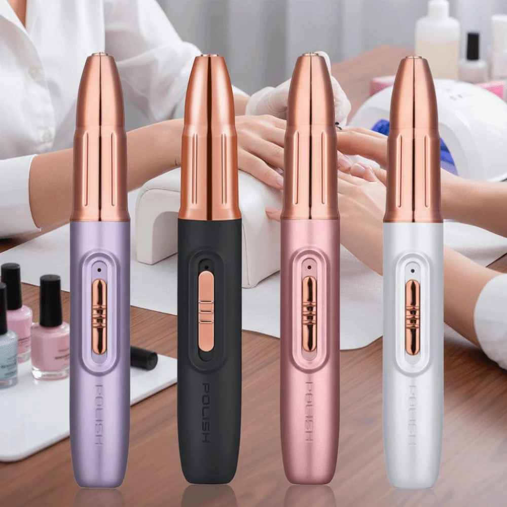 Professional Handheld Electric Nail Polisher Rechargeable Low Noise Wireless Nail Dryer Powerful Nail Grinder Kit Home Use