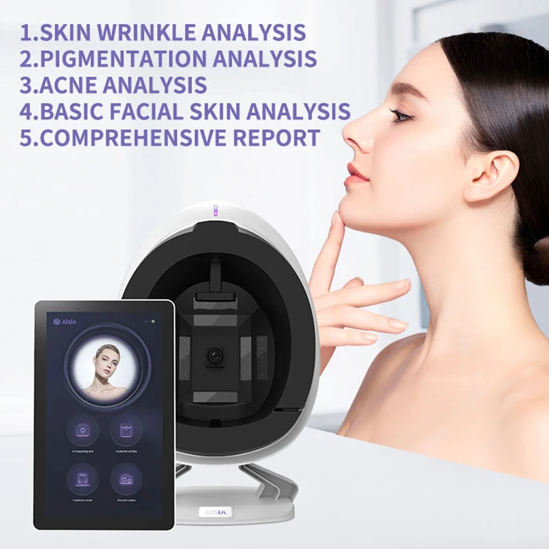 Newest Intelligent 3D Skin Diagnosis System 36 Million Pixels Facial Analysis Machine Moisture Detection Analyzer Salon Use