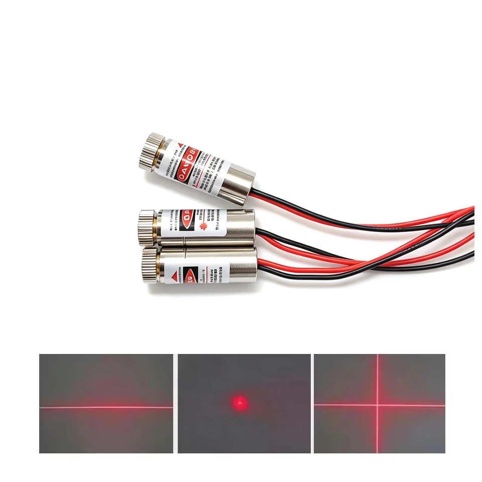 3pcs 10mW/30mW/50mW/100mW 650nm Dot/Line/Cross Red Focusable Laser Module Woodwork Positioning